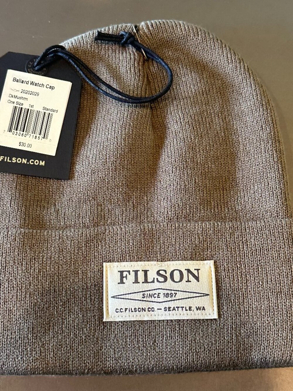 Filson Ballard Watch Cap - Beanie, Olive - Made in USA - NWT